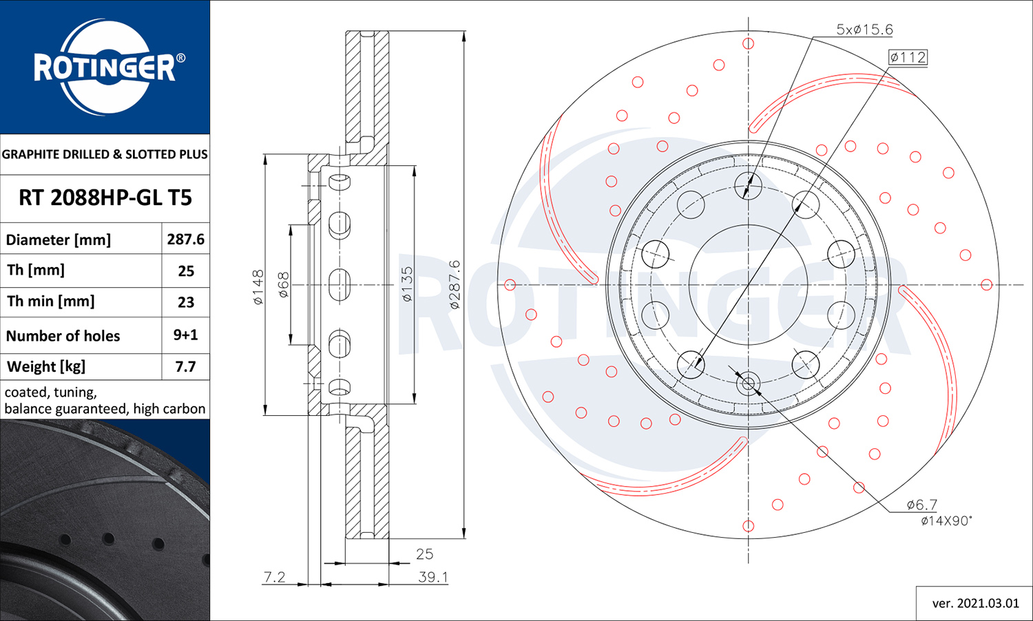 ROTINGER 258 698 RT 2088HP-GL T5 - Alkatrész